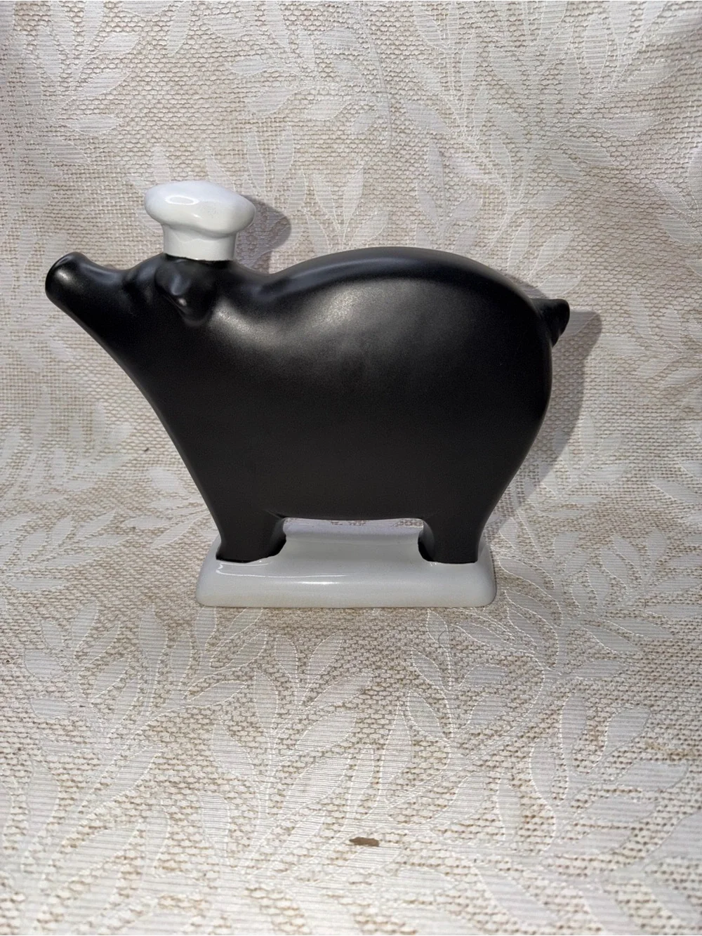 Pottery Barn Chalkboard Pig Chef's Hat Black White - Menu Cottagecore Farmhouse